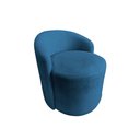 Ver imagem 3 de Kit 2 Poltronas Decorativa Yara Orgânica Bouclé Azul Marinho