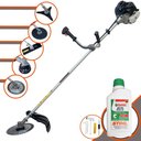 Ver imagem 1 de Roçadeira Anmax C/ Carretel + Faca 2 Pontas, 3 Pontas, 40 Dentes e 80 Dentes + Óleo Stihl
