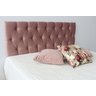 Cabeceira Estofada Casal 1,40m X 60cm Capitonê Rosa Nude com Botões na Mesma Cor do Tecido - 2
