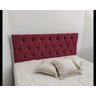 Cabeceira Estofada Queen Na Cor Bordô 160x50cm Com Botões Na Mesma Cor do Tecido - Veludo Suede Liso - 1