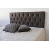 Cabeceira Estofada Queen Capitonê 1,60m X 60cm na Cor Cinza Grafite - com Botões na Mesma Cor - 3