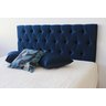 Cabeceira Estofada King Cor Azul Marinho 190x60cm Botões na Mesma Cor do Tecido - 3