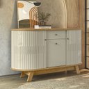 Ver imagem 4 de Buffet Aparador 3 Portas 136 Cm Monza Cumaru Opala Madetec