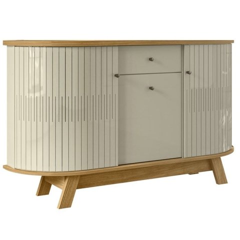 Buffet Aparador 3 Portas 136 Cm Monza Cumaru Opala Madetec