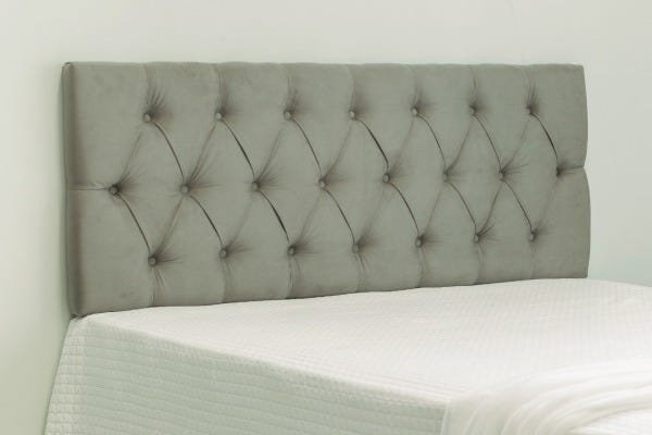 Cabeceira Estofada Em Capitonê Com Botões Na Mesma Cor do Tecido 190x60cm Cor Camurça - King - 1