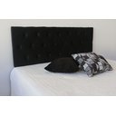 Ver imagem 2 de Cabeceira King para Cama de Casal em Veludo Preto 1,95m X 50cm com Botões na Mesma Cor que o Produto
