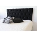 Ver imagem 3 de Cabeceira King para Cama de Casal em Veludo Preto 1,95m X 50cm com Botões na Mesma Cor que o Produto