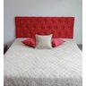 Cabeceira King Com Tecido Em Veludo Vermelho 1,95m x 50cm Com Botões de Cristal - 2