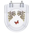 Ver imagem 6 de Assento Sanitário Tampa de Vaso Vogue Plus Transparente Decorado - Borboleta Vermelha