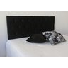 Cabeceira Estofada King Preto Super Resistente 1,95m x 60cm Botões Na Cor do Tecido - 2
