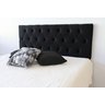 Cabeceira Estofada King Preto Super Resistente 1,95m x 60cm Botões Na Cor do Tecido - 3
