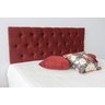 Cabeceira Estofada King Super Resistente na Cor Bordo 200x60cm com Botões na Mesma Cor do Tecido - 2