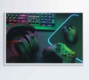 Ver imagem 1 de Quadro Estação Trabalho Gamer Decor&quadros Div008 120x80 Cm Vidro Impresso