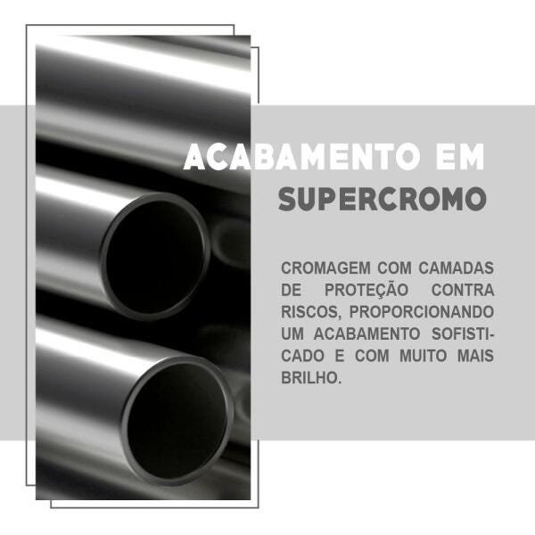 Penteadeira Basculante Branca e Tubos Cromados Carraro - 6