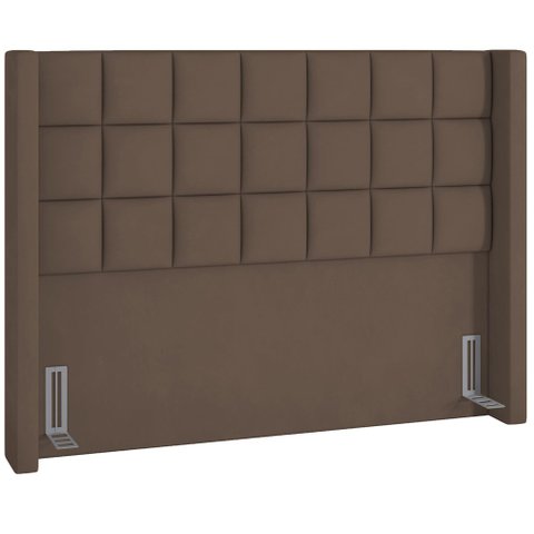 Cabeceira Cama Box Queen 160 Cm P05 Paris Veludo Marrom - Lyam Decor
