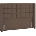 Ver imagem 1 de Cabeceira Cama Box Queen 160 Cm P05 Paris Veludo Marrom - Lyam Decor