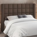 Ver imagem 2 de Cabeceira Cama Box Queen 160 Cm P05 Paris Veludo Marrom - Lyam Decor