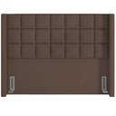 Ver imagem 3 de Cabeceira Cama Box Queen 160 Cm P05 Paris Veludo Marrom - Lyam Decor