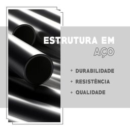 Estante Tampo Madeirada Tubos Pretos Carraro - 7 Estante Tampo Madeirada Tubos Pretos Carraro - 7