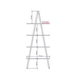 Estante Tampo Madeirada Tubos Pretos Carraro - 6 Estante Tampo Madeirada Tubos Pretos Carraro - 6