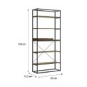 Ver imagem 2 de Estante Alta com Bandeja Madeirada e Tubos Pretos Carraro