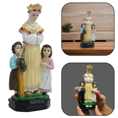 Imagem Nossa Senhora de La Salette com Crianças Resina 14 Cm Fornecedor 17