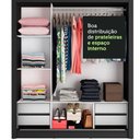 Ver imagem 6 de Guarda-Roupa Casal Madesa Lyon Plus 3 Portas de Correr com Espelhos 4 Gavetas Preto/Rustic Cor:Preto