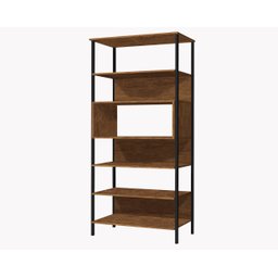 Estante Multiuso Livreiro Moderna Alta Fit Quarto e Sala Organizadora Premium Luxo Nichos Cor Nature - 1