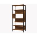 Ver imagem 1 de Estante Multiuso Livreiro Moderna Alta Fit Quarto e Sala Organizadora Premium Luxo Nichos Cor Nature