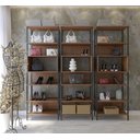 Ver imagem 2 de Estante Multiuso Livreiro Moderna Alta Fit Quarto e Sala Organizadora Premium Luxo Nichos Cor Nature