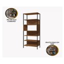 Ver imagem 6 de Estante Multiuso Livreiro Moderna Alta Fit Quarto e Sala Organizadora Premium Luxo Nichos Cor Nature