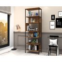 Ver imagem 3 de Estante Multiuso Livreiro Moderna Alta Fit Quarto e Sala Organizadora Premium Luxo Nichos Cor Nature