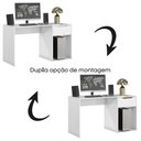 Ver imagem 5 de Escrivaninha Flow 1 Gaveta Branco/Freijó – EJ Móveis