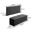 Ver imagem 3 de Kit Cabeceira e Calçadeira Raissa 138 cm Suede Marrom Claro