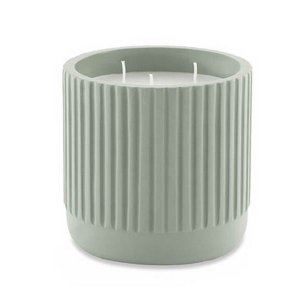 Vela com Suporte Verde em Cimento 12862 Mart