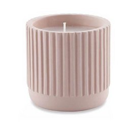 Vela com Suporte Rosa em Cimento 12859 Mart - 1