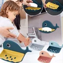 Ver imagem 2 de Saboneteira Infantil Adesivo de Plástico Baleia P/ Crianças:branco