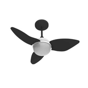 VENTILADOR DE TETO ALISEU SMART COM CONTROLE DE PAREDE 220V - Preto