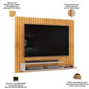 Ver imagem 3 de Painel Ripado para TV 55 pol 134cm Lipe D05 Cedro Bali - Lyam Decor