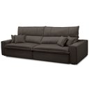 Ver imagem 5 de Sofá Retrátil Reclinável para Sala 3 Lugares 250cm Aisha F04 Veludo Marrom Escuro - Lyam Decor