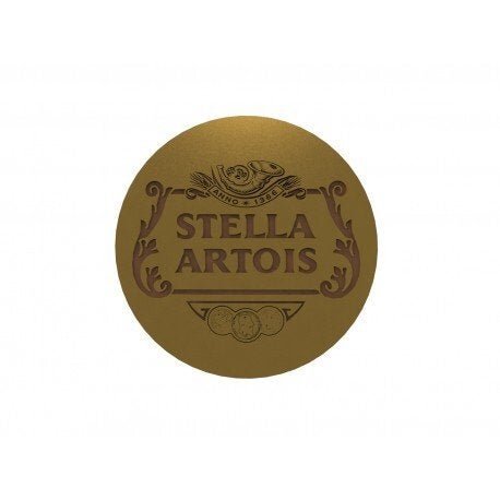 Kit 5 Bolachas Stella Artois Porta Copos Mdf Com Suporte - 2