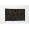 Cabeceira Capitonê Estofada de Solteiro 90x60cm Marrom-escuro Com botões de Cristal - Tecido Veludo - 1