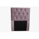 Ver imagem 1 de Cabeceira Estofada Capitonê de Solteiro Fixa No Box 90x117cm Na Cor Rosa Nude Com Botões de Cristal