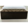 Baú Recamier Capitonê 195x50x45cm King na Cor Marrom Escuro Feito com Material de Alta Qualidade - 3