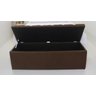 Puf Baú Estofado Recamier Capitonê King 195x50x45cm na Cor Marrom - 3