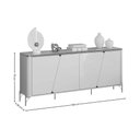 Ver imagem 4 de Buffet de Sala Jantar Liara c/4 Portas 79cm White DJ Móveis
