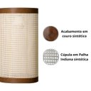 Ver imagem 3 de Luminária Pendente Essence em Palha Indiana Couro Sintético:branco