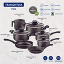 Ver imagem 2 de Conjunto de Panelas Tramontina Paris Jogo 7 Peças Tampa Vidro Alumínio Antiaderente Chumbo