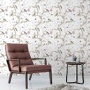 Ver imagem 2 de Papel De Parede Para Sala Com Desenhos De Passarinhos Fundo Branco