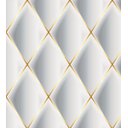 Ver imagem 1 de Papel De Parede Para Sala Quarto Com Efeito 3D Branco Cinza Com Detalhes Amarelo